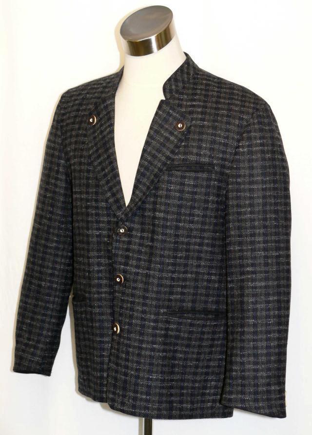 WOOL Men Plaid Tweed German JACKET SHORT Coat Max 44% OFF Hunting Oakland Mall SLEEVES Bl