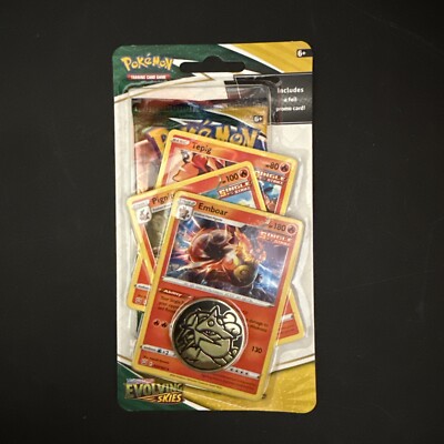 Pokemon TCG Evolving Skies Checklane Blister Pack with EMBOAR