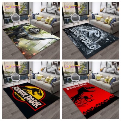Dinosaur Cartoon Jurassic Park Child Carpet Rug for Home Skid resistant carpet