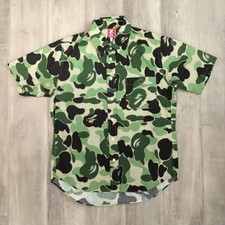 Vintage BAPE ABC camo Short sleeve shirt Green A Bathing Ape Size S