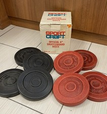 Vintage Sportcraft Official 6  Shuffleboard Discs Set of 8 - NIB