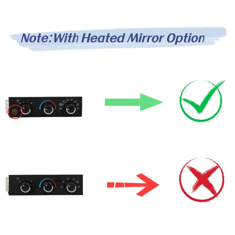 Unidad de interruptor de climatización de calefacción de aire acondicionado para Chevrolet Express 2500 3500 2001-2021 Foto 2 de 4