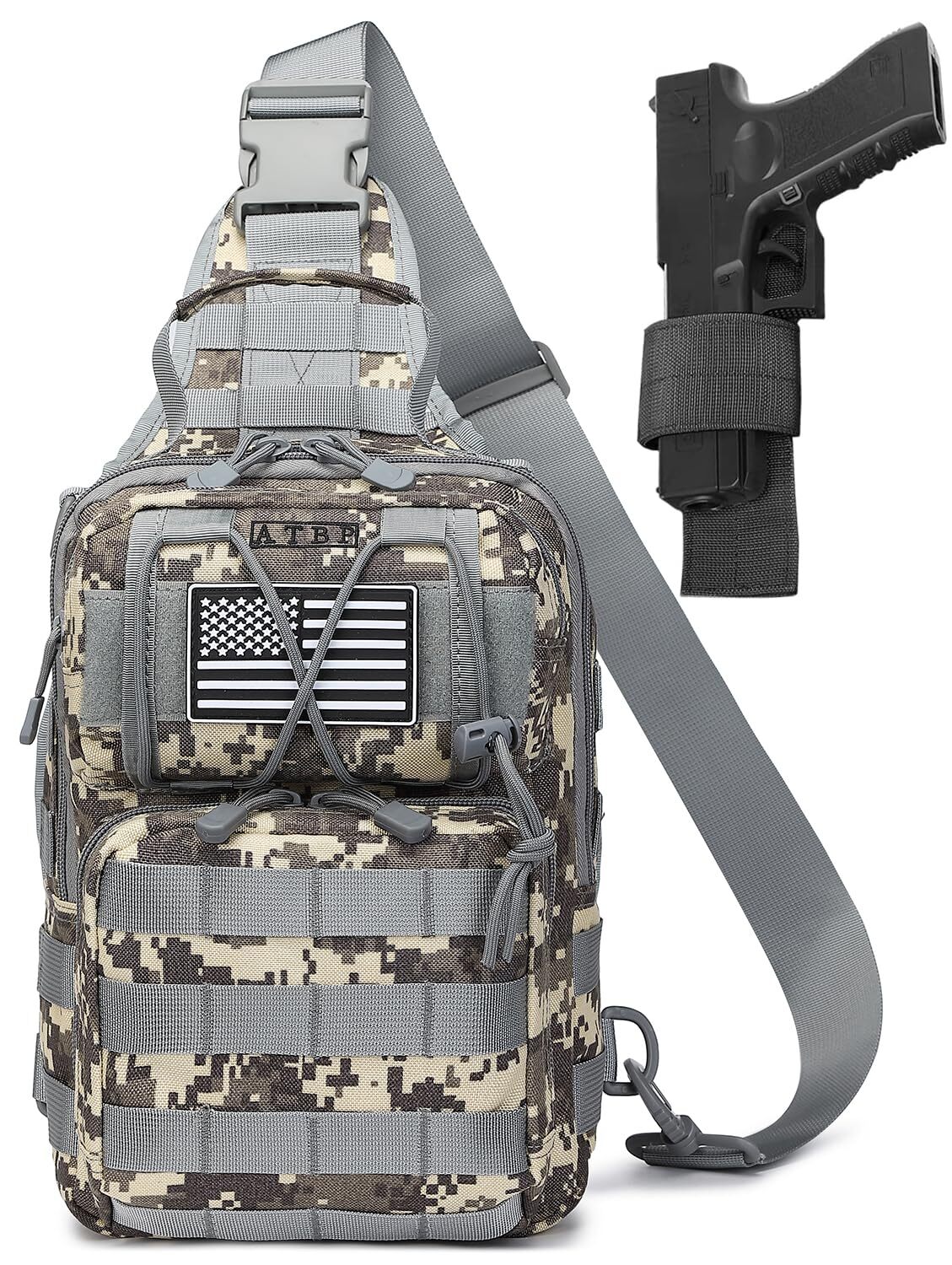 Tactical Sling Backpack Bag Pack for Men Military One Strap Shoulder Backpack...