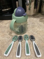 Baby Toddler GR8 LOT NUMNUM 4 2sided Learning SPOONS  Tommee Tippee Sippy Cup