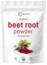 Organic Beet Root Powder 4 Pounds Cold Pressed Water Soluble High Concentrated