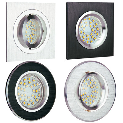 10 Pack Einbaustrahler GU10 Rund Eckig Alueinbaurahmen Einbauleuchte Spot LED
