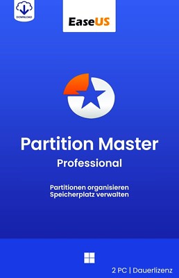 EaseUS Partition Master Pro 19 (2026) / 2 PC / LifetimeUPG / Dauerlizenz / ESD