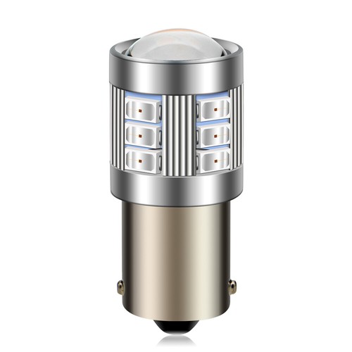 1156 BA15S 1800lm 10-60V unpolar Blinker Glühbirne rot/weiß/warmweiß - Bild 1 von 12