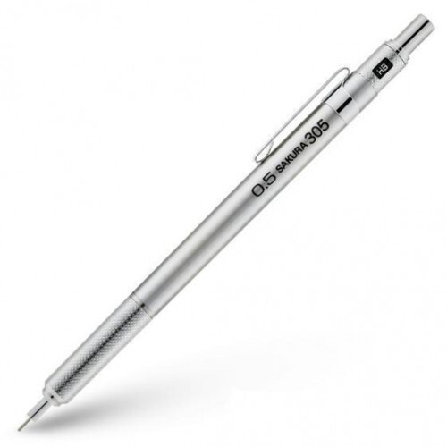 和筆 Sakura Cray-Pas Drafting Pencil 0.5mm XS305 silver Excellent