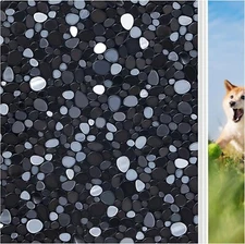 SUNBABY Total Blackout Window Privacy Film 3D Pebble Design, 35.4" x 78.7"