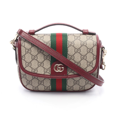 Gucci 2WAY Handbag Brown PVC #RCB9571
