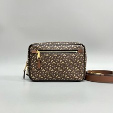 BURBERRY TB Monogram Print Camera Crossbody Bag Brown
