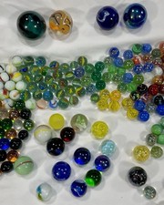 Lot of Vintage Glass Marbles Various Styles Over 280