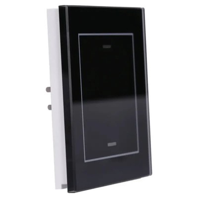 MDT BE-GTL10S.01 Glastaster II light / 1-fach / Bussystem / schwarz / neutral