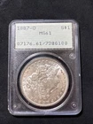 1887-O Morgan Silver Dollar PCGS MS-61 Rattler (Better Date)