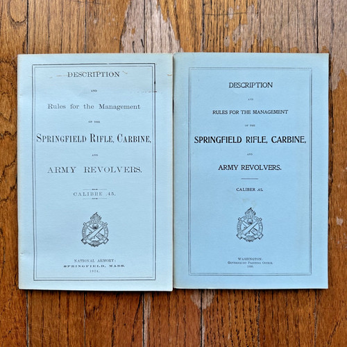 US Ordinance SPRINGFIELD RIFLE CARBINE ARMY REVOLVERS .45 Cal Book 1874 1898 LOT