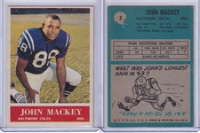 1964 Philadelphia Football # 3 John Mackey Rookie Card Baltimore Colts EX