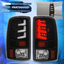 For 00-06 Chevy Tahoe Suburban Yukon LED Tube Tail Lights Brake Lamps Set Black