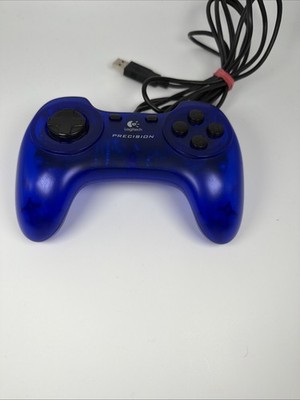 Logitech Cordless Precision Controller (Blue) USB - Untested - No Cable Damage