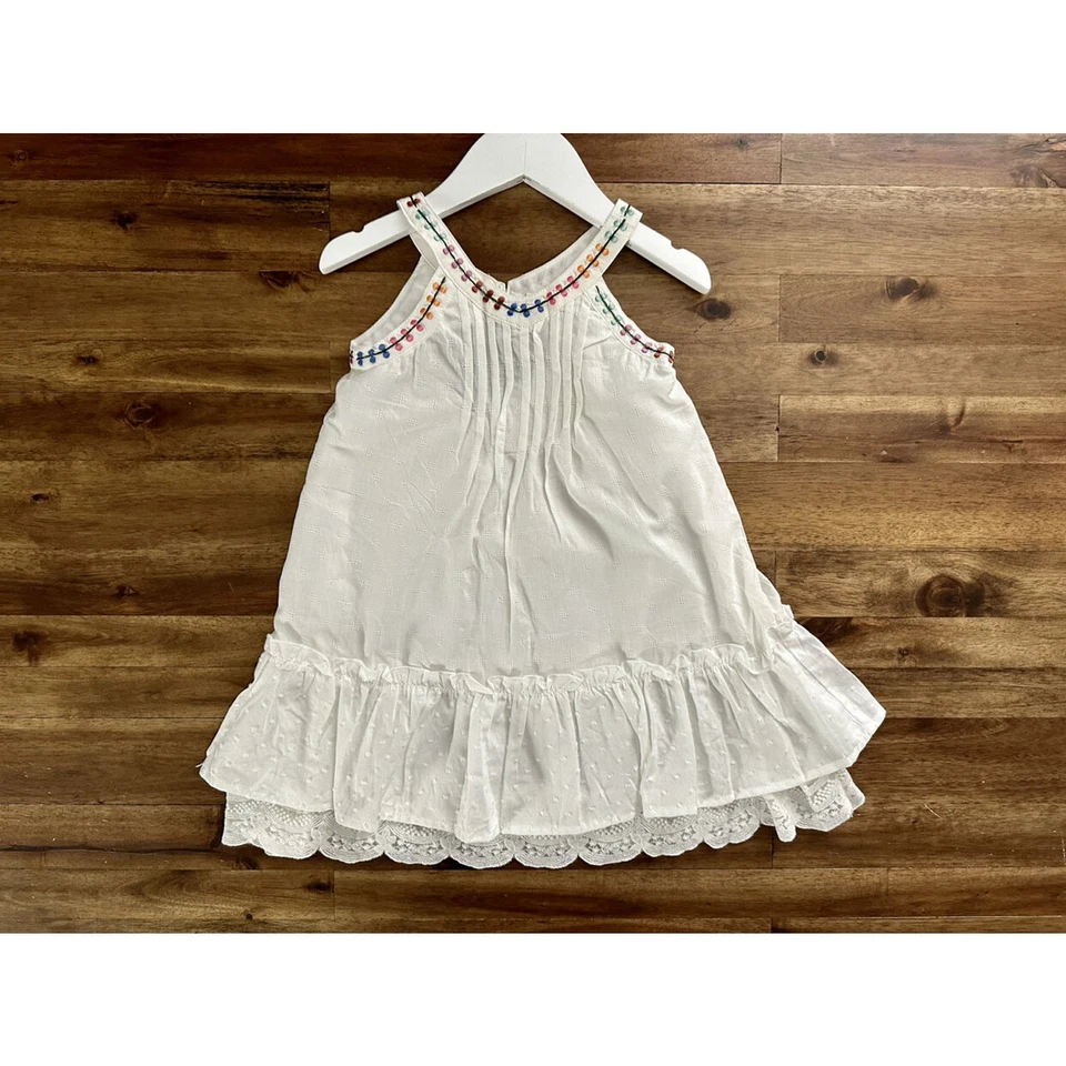 Vestido bordado branco novo com etiquetas Matilda Jane Brilliant Daydream Dreamy Day 18/24M - Imagem 2 de 4