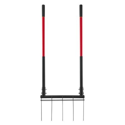 5 Tine Broad Fork Tool Heavy Duty U-Shaped Pitch Fork for Gardening Spading