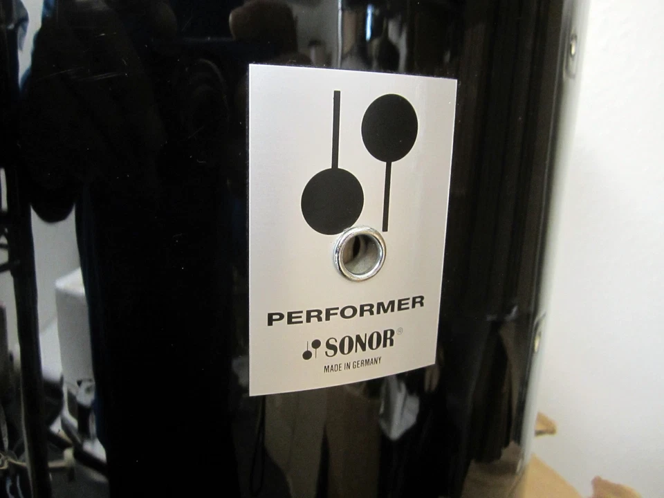 20 世纪 80 年代复古 Sonor Performer 12 x 10 & 13 x 11 汤姆鼓壳,黑色(音速) — 第 2/4 张图片