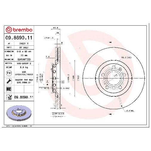 2X Bremsscheibe Vorne FüR Skoda Superb 3U 1.8 2.0 2.5 2.8 01 Bis 08 Brembo Neu-image