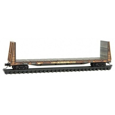 Texas Oklahoma & Eastern 61' Bulkhead Flat Car Micro-Trains #054 46 340 N Scale