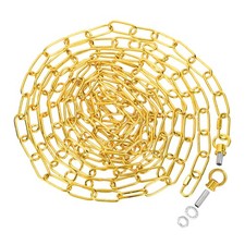 19 Feet Lighting Chain for Hanging Lamp, Light Fixture Chain 65 Lbs Gold