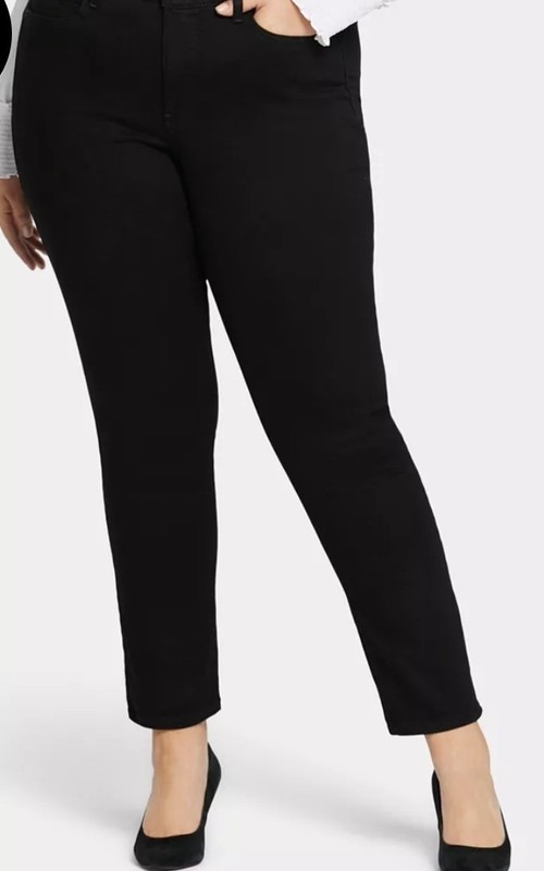 NWT NYDJ Sheri Slim Plus SZ Stretch 5 Pocket Jean Black Size 22W