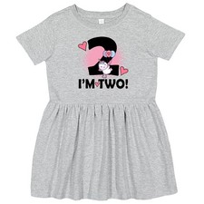Inktastic 2nd Birthday 2 Year Old Girl Unicorn Toddler Dress Girls Childs Im