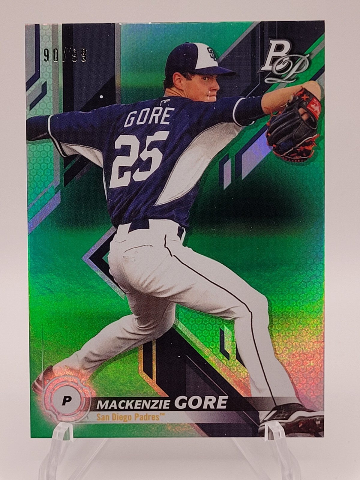 2019 Bowman Platinum - Top Prospects Mackenzie Gore #TOP-83 Green Foil /99 (RC)