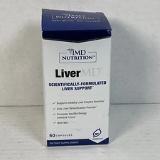 1MD Nutrition LiverMD Liver Support Supplements, 60 Capsules/30 Servings Sealed