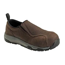 Nautilus Safety Footwear Men's Carbon Composite Toe ESD Slip-On Work Shoe Brown