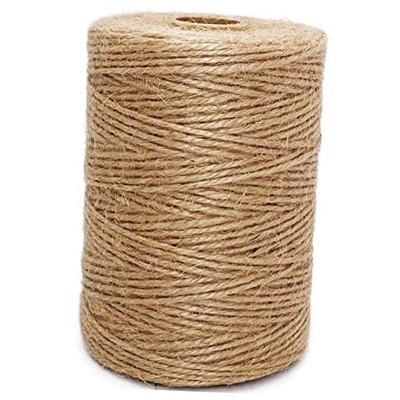 Jute Twine String 328 Feet Durable Natural Jute Rope String 328.0 Feet Brown