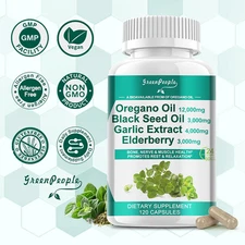 Oil of Oregano Capsules Immune Support Carvacrol & Thymoquinone Supplement