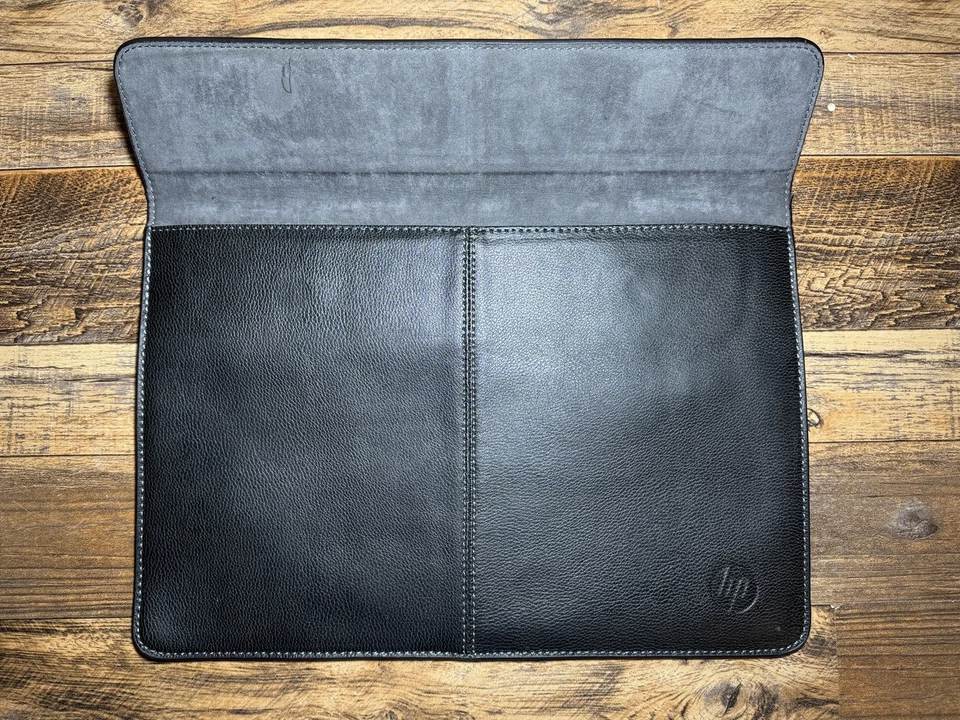 HP Black Faux Leather Laptop Sleeve Case 16”x11.5” - Image 2 of 4