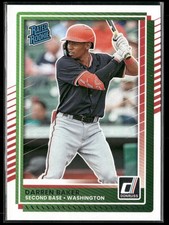 Darren Baker 2025 Donruss #43 RC Washington Nationals
