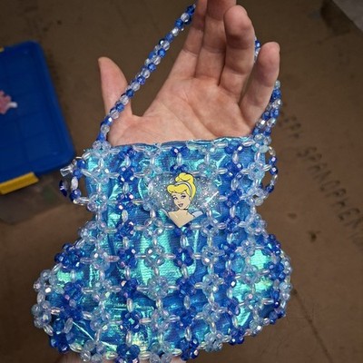 Disney  Store Cinderella Tasche Beutel Glitzer Steine Prinzessin Selten Rar