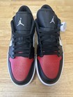 Air Jordan 1 Low Retro Bred Mens Size 13 Authenticated 553558-612 New — photo 2