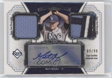 2012 Museum Collection Signature Swatches Dual Relics 89/99 Matt Moore Auto ni4