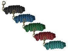 10' Cotton Lead Rope w/ Brass Thumb Bolt Snap
