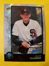 1998 Bowman Chrome Refractor #188 Matt Clement - San Diego Padres