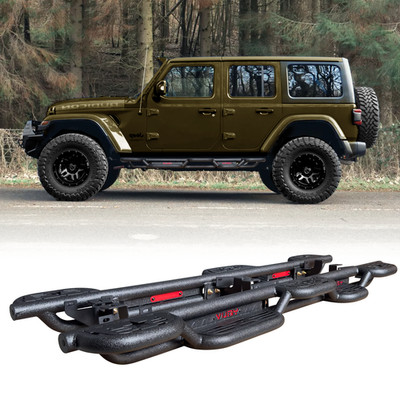 Armor Running Boards for 2018-2025 Jeep Wrangler JL 4 Door Nerf Bar Side Steps