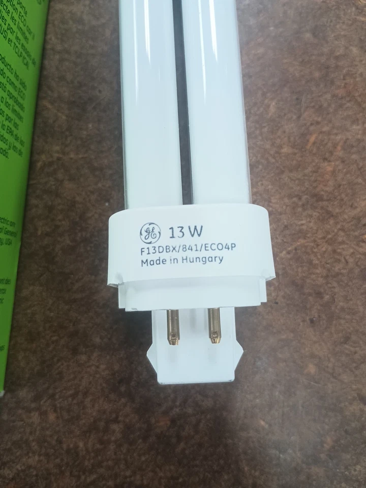  GE 97597 F13DBX/841/ECO4P 13-Watt 4-Pin Dble Biax Compact Fluorescent G24Q-1 - Image 2 of 4