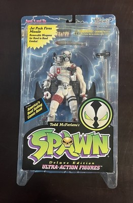 Spawn Pilot Spawn White Deluxe Ed Ultra Action Figure McFarlane 1995 Vtg NEW