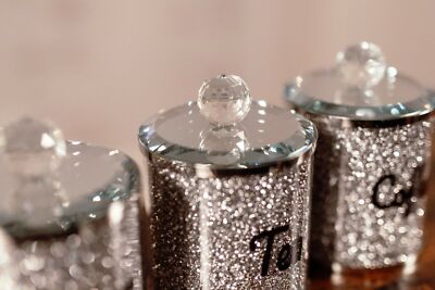 Buy tea coffee sugar canisters diamante Best Sale