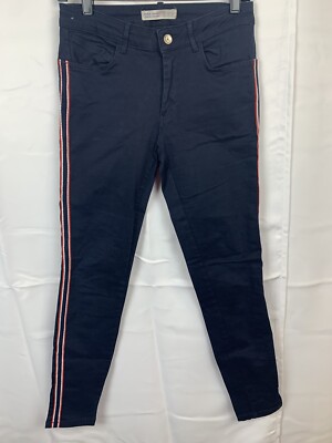 zara basic denim pants us size 6 navy color 