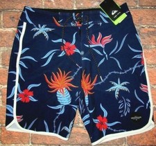 MENS QUIKSILVER FLORAL TROPICAL 4WAY STRETCH SWIM BOARD SHORTS SIZE 30