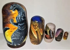 Godzilla Special nesting doll handmade